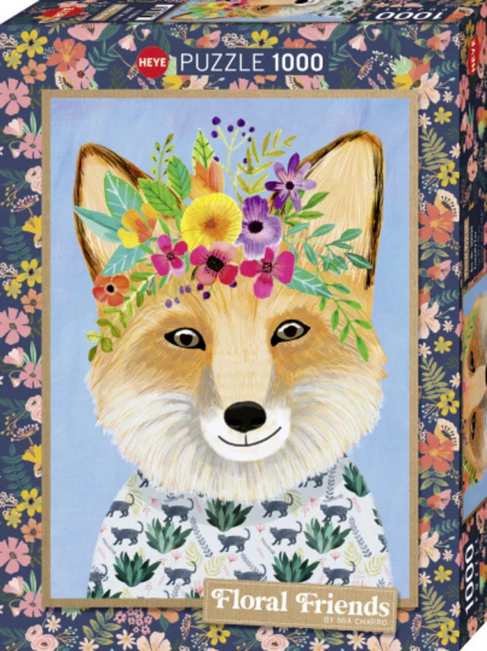 1000 Piece Jigsaw Puzzle - Floral Friends: Friendly Fox | Heye