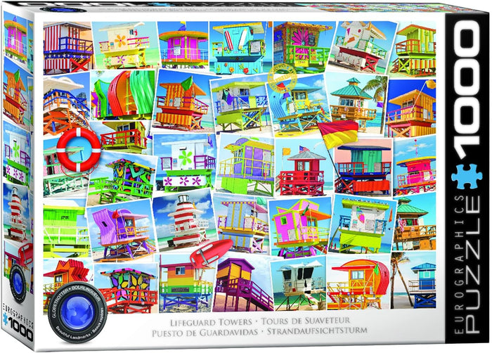 1000 Piece Jigsaw Puzzle - Lifeguard Towers | EUROGRAPHICS
