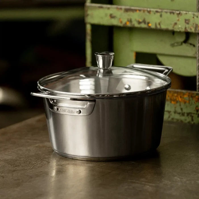 1826 Stainless Steel Stewpot with Glass Lid by Cristel