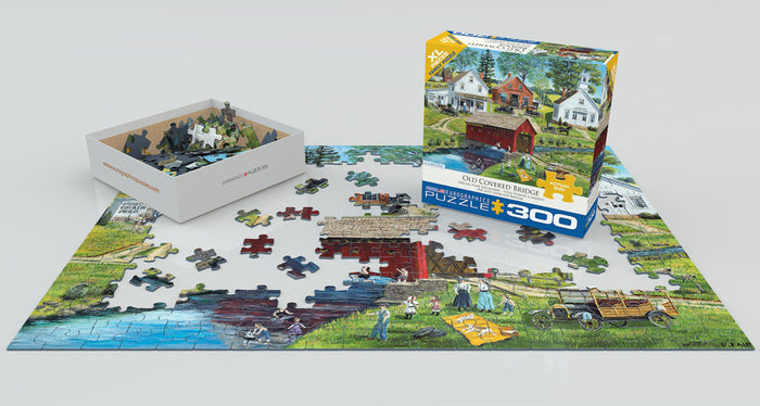 300 Piece Jigsaw Puzzle - Old Covered Bridge | EUROGRAPHICS