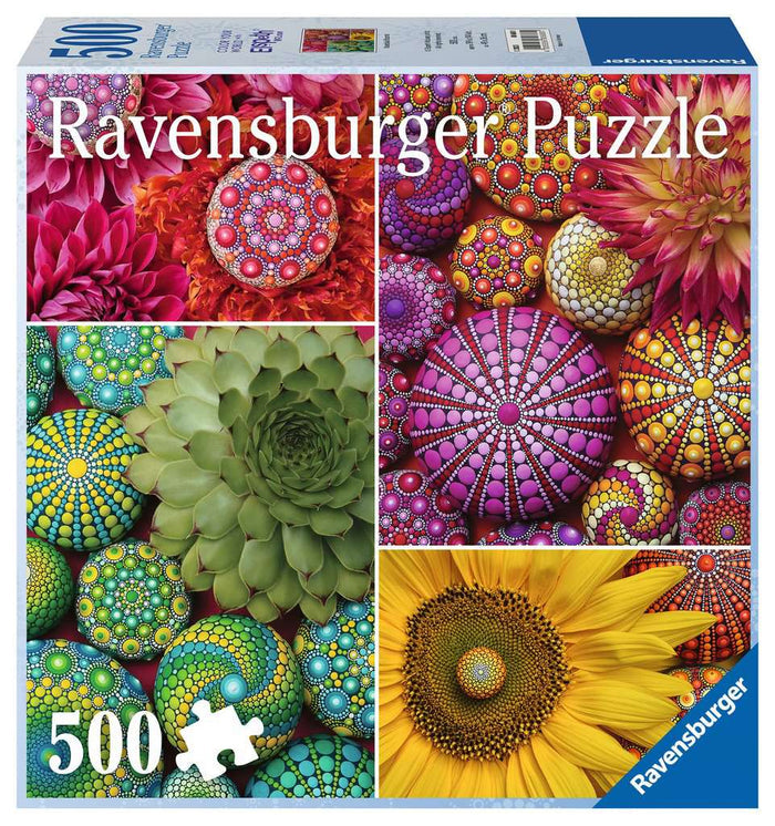 500 Piece Jigsaw Puzzle - Mandala Blooms | Ravensburger