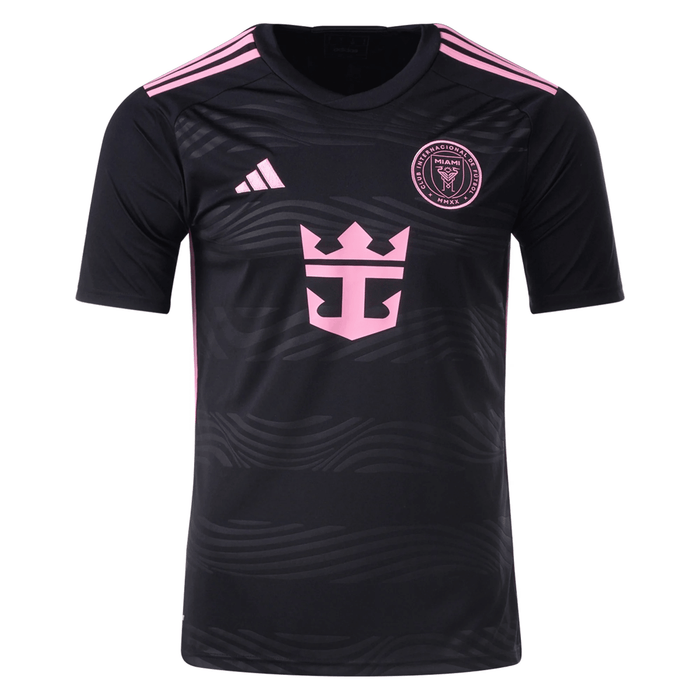 adidas Inter Miami Lionel Messi Away Jersey w/ Royal Caribbean Sponsor* 23/24 (Black) | SoccerWearhouse