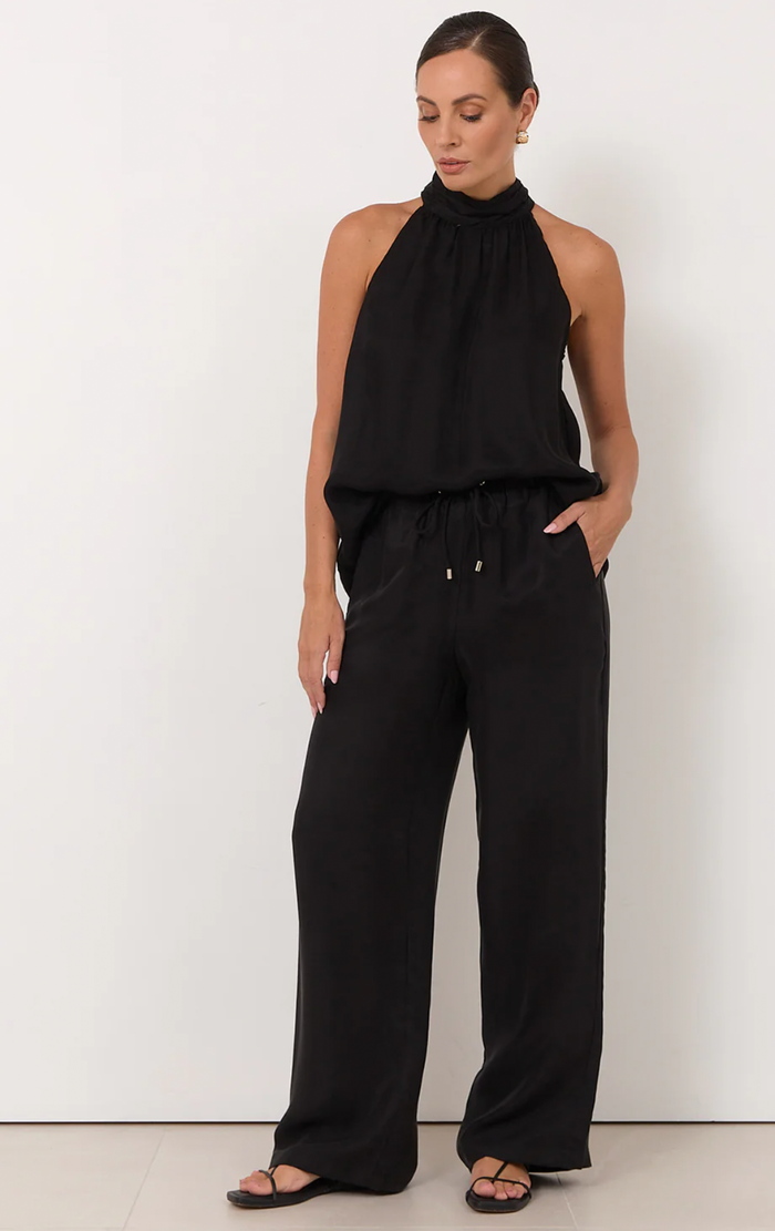 Adorne KENDRA HIGH NECK CUPRO TOP (MAGENTA) or Black