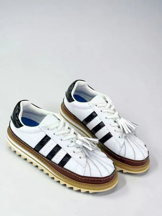 Ameise Striped White Sneaker