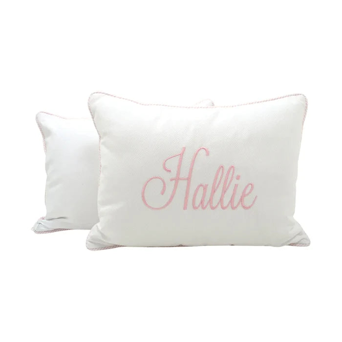 Baby Pillow - Pink Seersucker Stripe