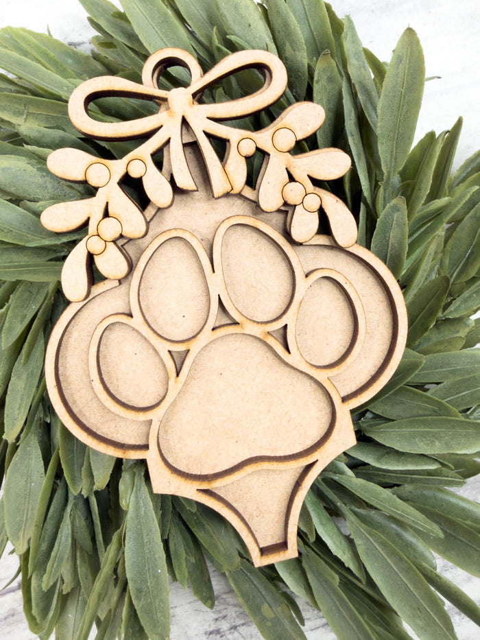 Bauble Paw Print Ornament DIY Kit