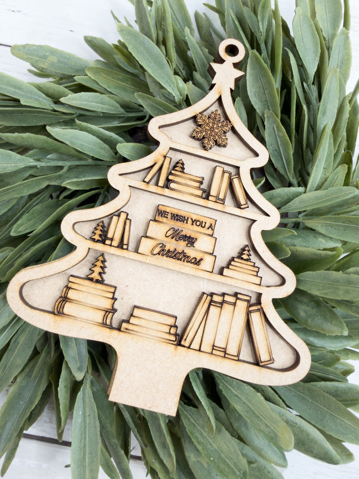 Book Shelf Christmas Tree Ornament DIY Kit
