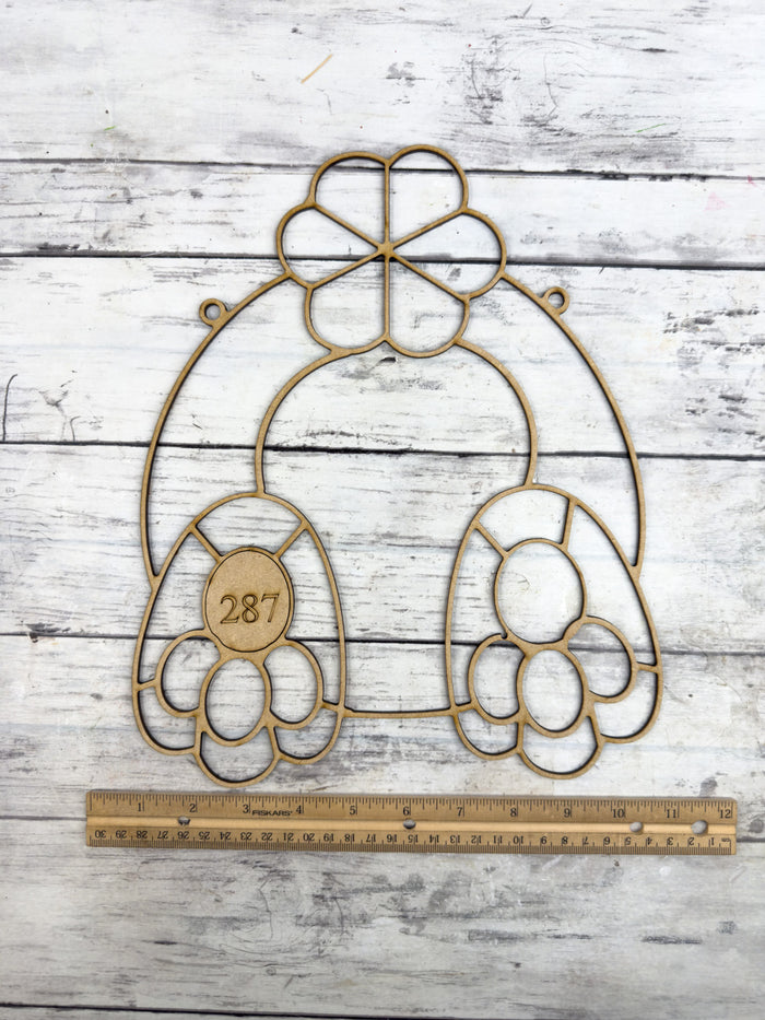BULK Style 287 Bunny Butt Laser Cut Outline Frame Blank