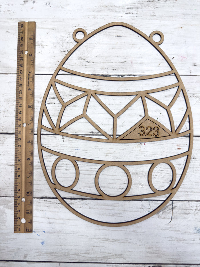 BULK Style 323 Easter Egg Laser Cut Outline Frame Blank