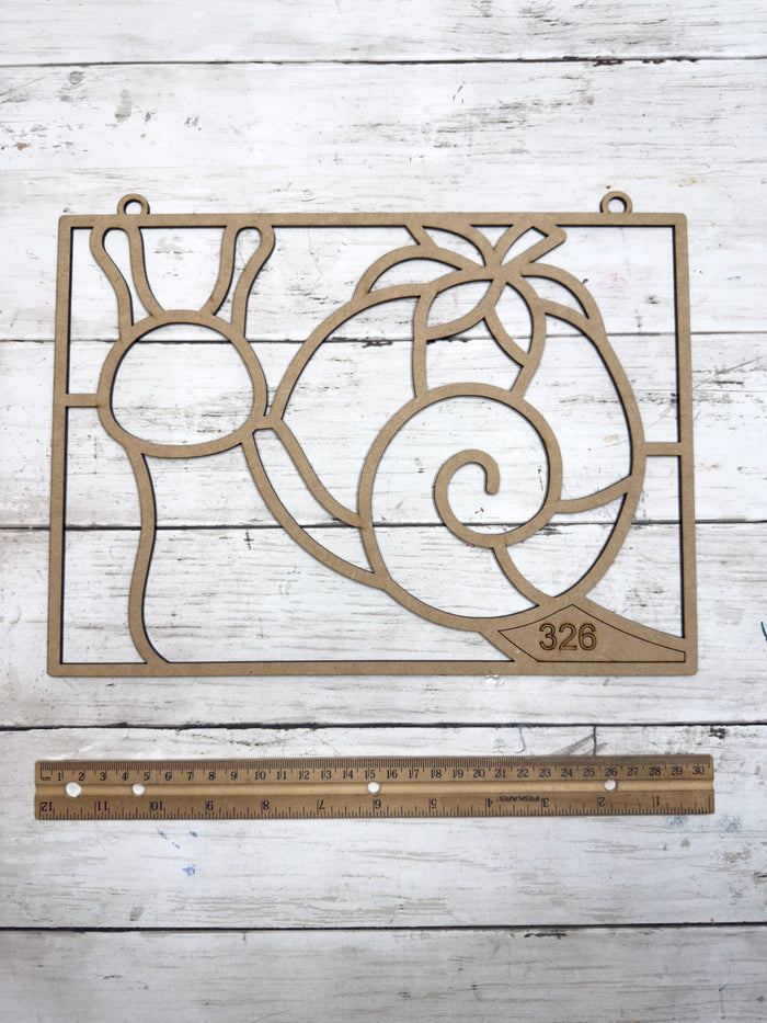 BULK Style 326 Rectangle Snail Love Laser Cut Outline Frame Blank