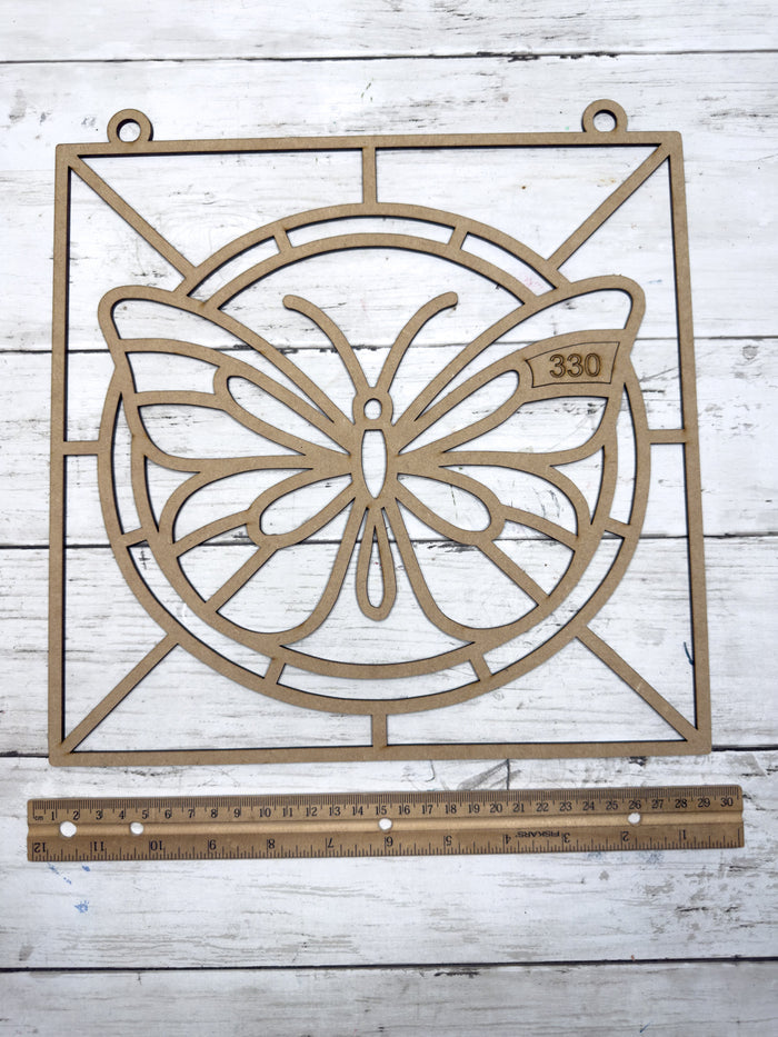 BULK Style 330 Square Butterfly Laser Cut Outline Frame Blank
