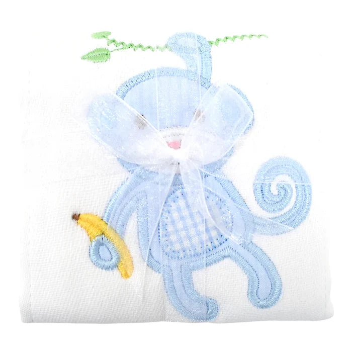 Burp Cloth - Blue Monkey