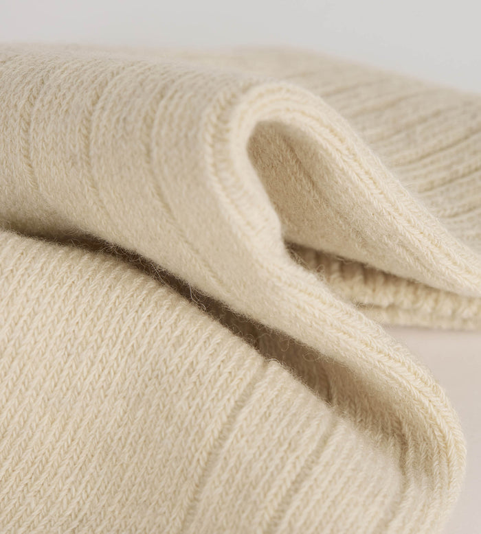 Chaussettes femme beige ivoire