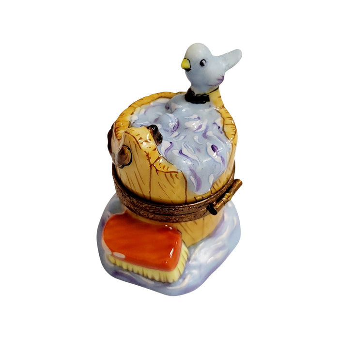 Cinderella Porcelain Wash Bucket Porcelain Limoges Fairy French Trinket Box