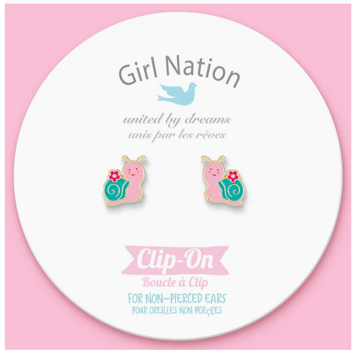 Clip On Earrings - Snuggly Snail