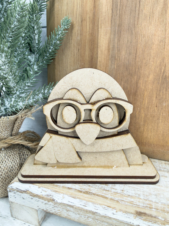 Cool Nerdy Penguin Head Sitter DIY Kit