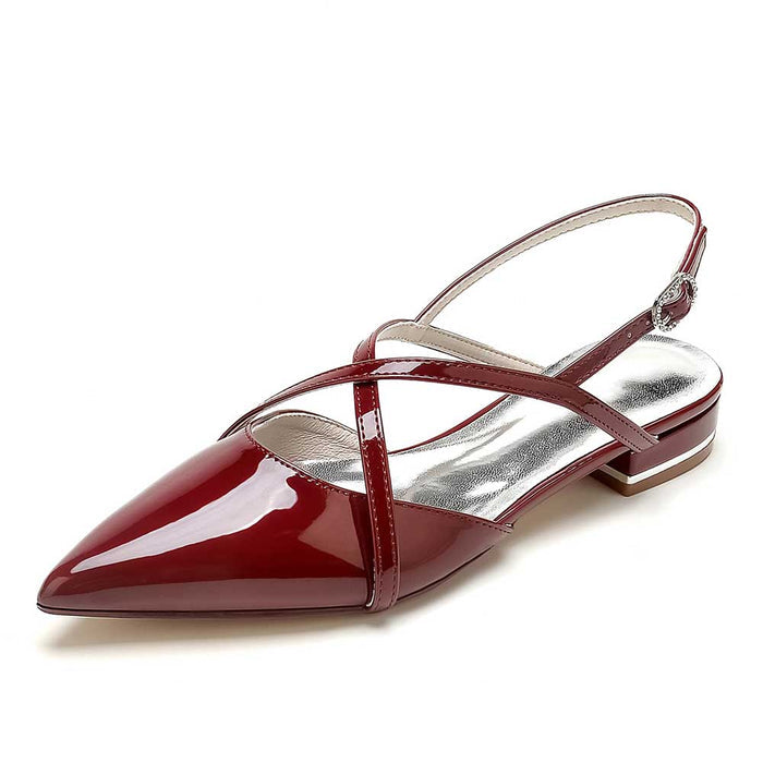 Cross Strap Slip On Flats Dresses Shoes For Women