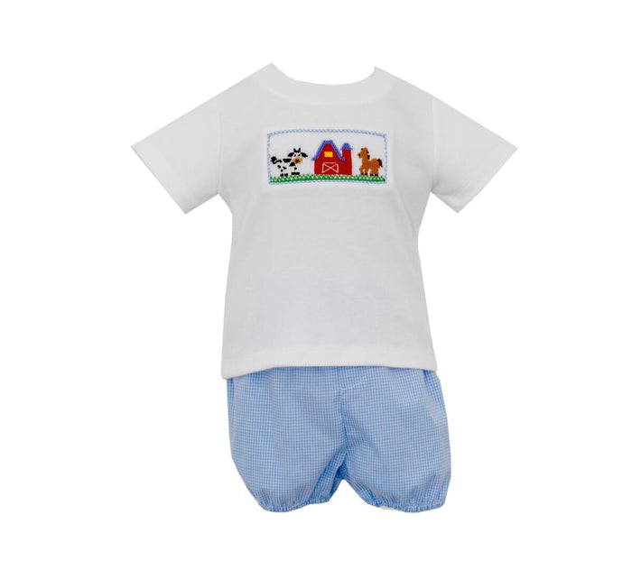 Diaper Set - Smocked Farm