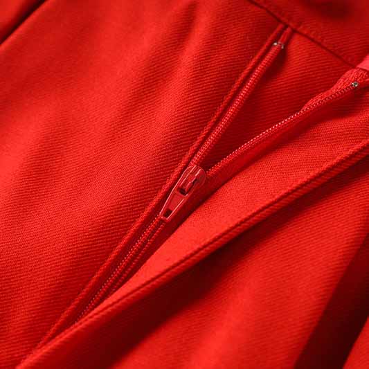 Double Breasted Red Pantsuit Blazer + Wide Leg Trousers Suit Formal Wear