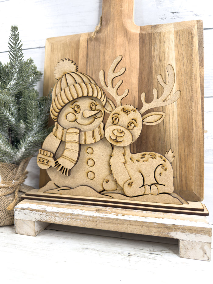 Exclusive Snowman with Deer kit