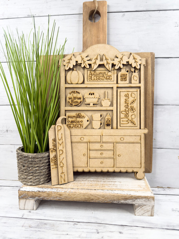Fancy Mini Autumn Blessings Hutch DIY Craft Kit