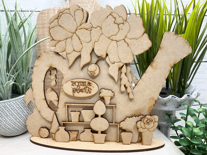 Flopsies Watering Can Flowers Sitter DIY Kit