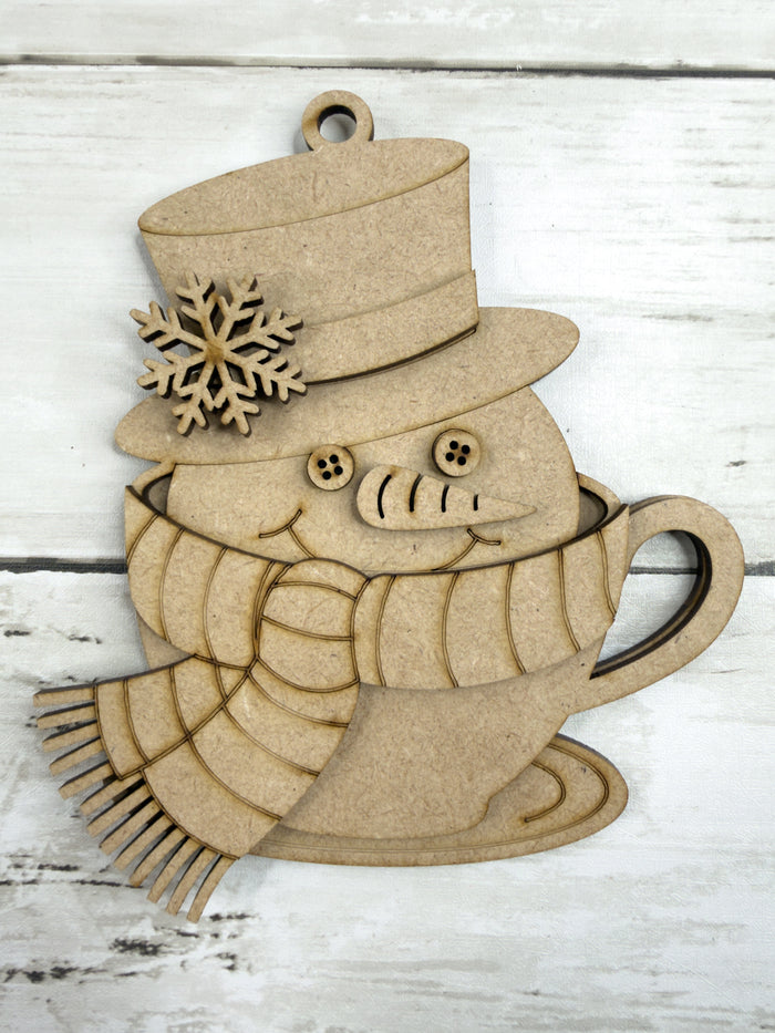 Flourish Snowman Mug Ornament DIY Kit