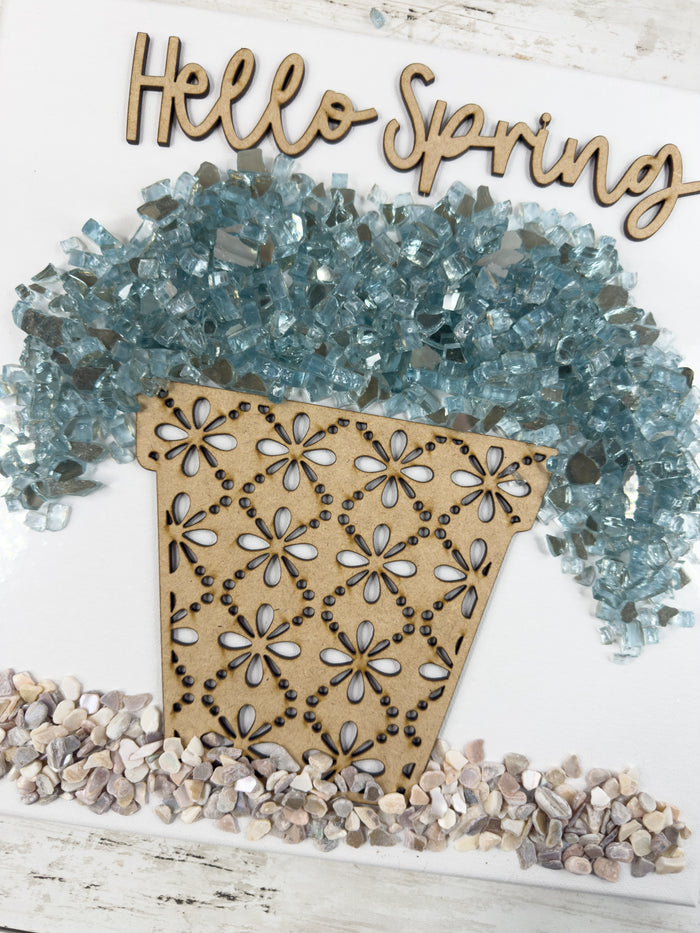 Flower Pot Wooden Embellishments ONLY