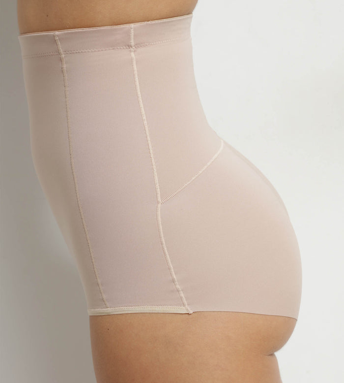 Gaine taille haute femme en microfibre nude Dim Silhouette Contour