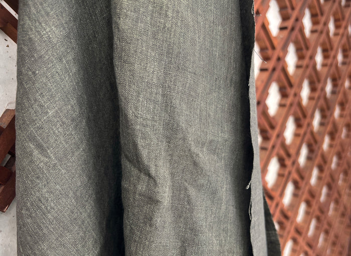 High Twisted Linen Fabric 14s Medium Weight Khaki 8010