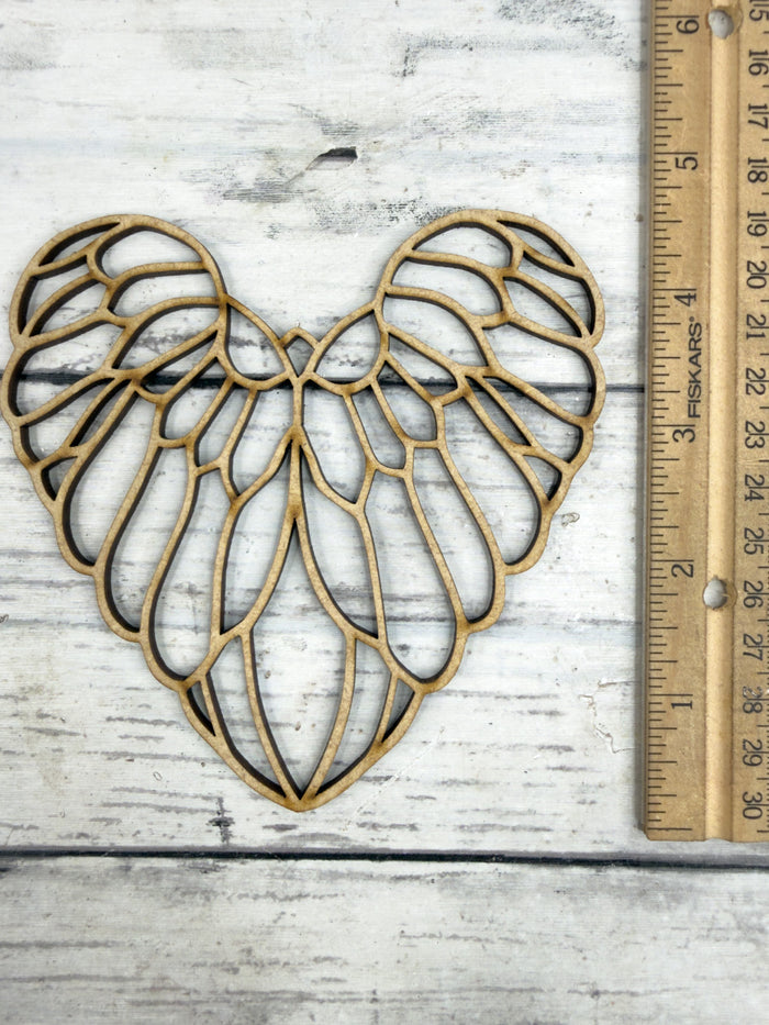 Hollow Angel Wings Heart Ornament DIY
