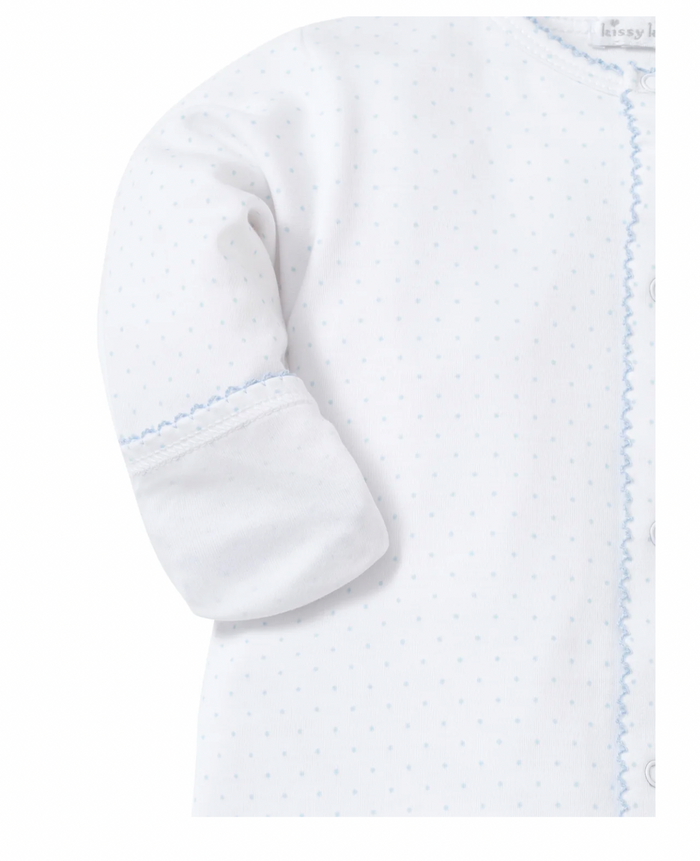 Kissy Kissy - Converter Gown - White with Blue Dots