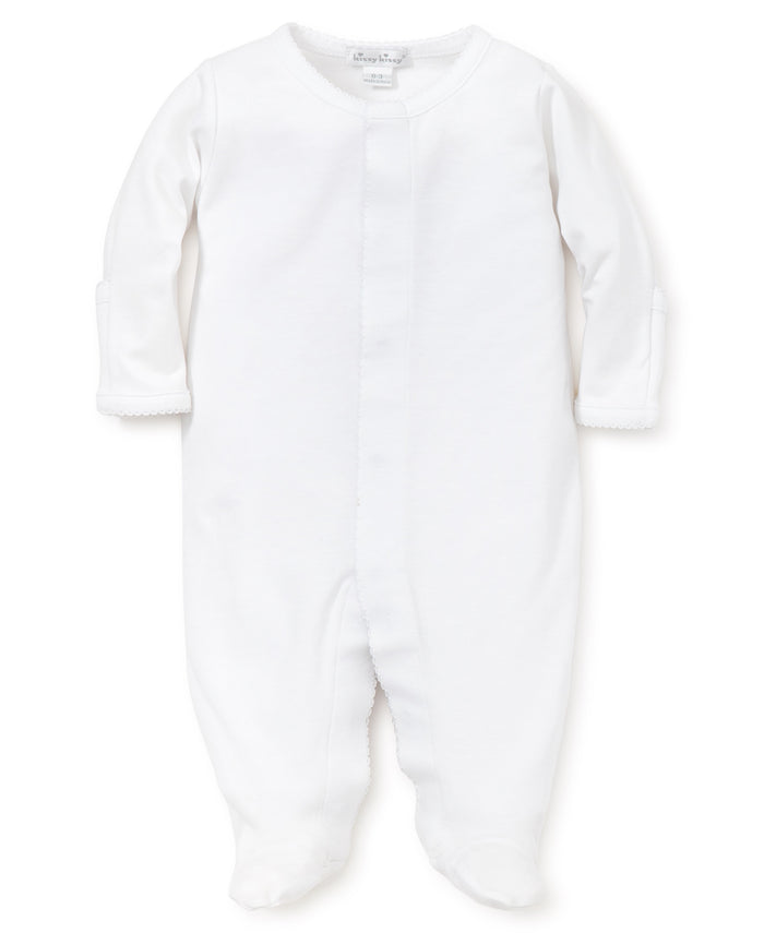 Kissy Kissy - Footie - White with White Trim