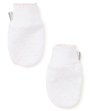 Kissy Kissy - Mittens - White w/ Pink Dots