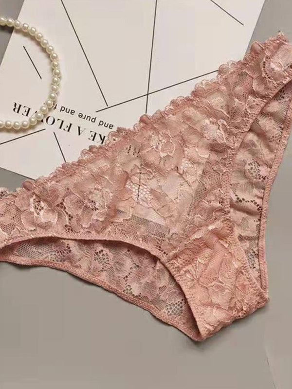 Lace Crystal Hollow Out Panties