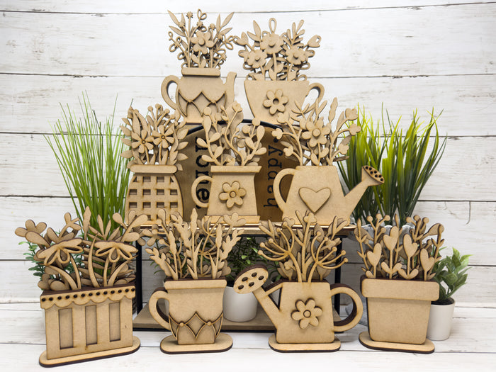 Layered Tea Pot Flowers DIY Kit