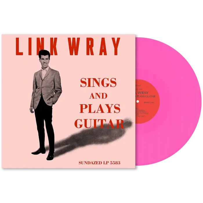 LINK WRAY - SINGS AND PLAYS GUITAR - BABY DOLL PINK COLOR - VINYL LP
