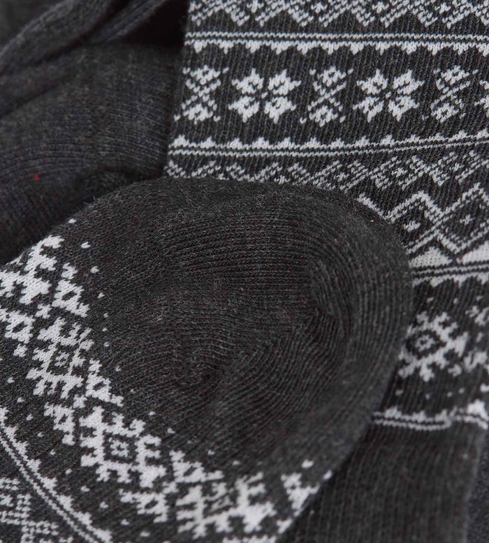 Lot de 2 chaussettes homme anthracite Coton Fancy