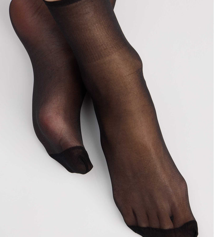 Lot de 2 socquettes transparentes noir Resist