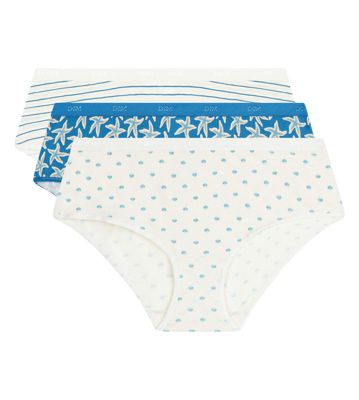 Lot de 3 boxers femme coton stretch motif marin Les Pockets