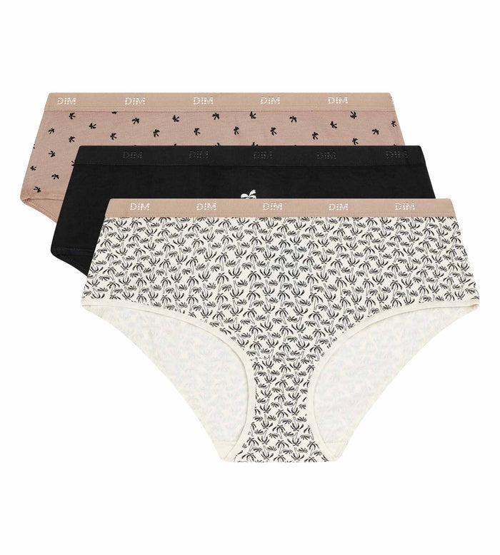Lot de 3 boxers femme coton stretch motif palmier Les Pockets
