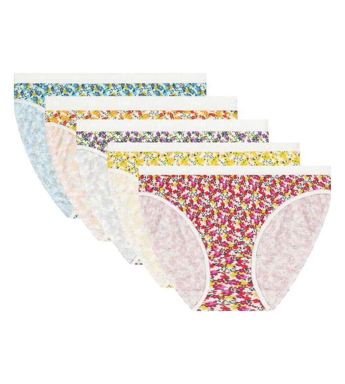 Lot de 5 slips femme coton stretch motif liberty Les Pockets
