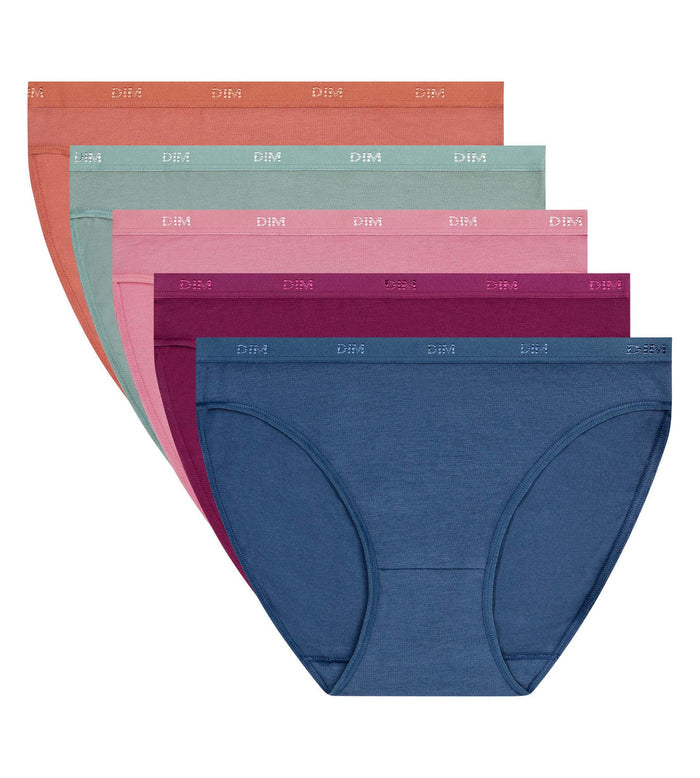 Lot de 5 slips femme coton stretch terracotta Les Pockets Ecodim