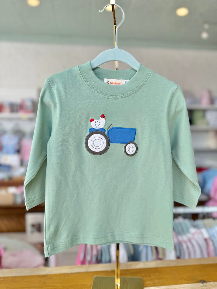Luigi - Long Sleeve Tee - Tractor w/ Chicken