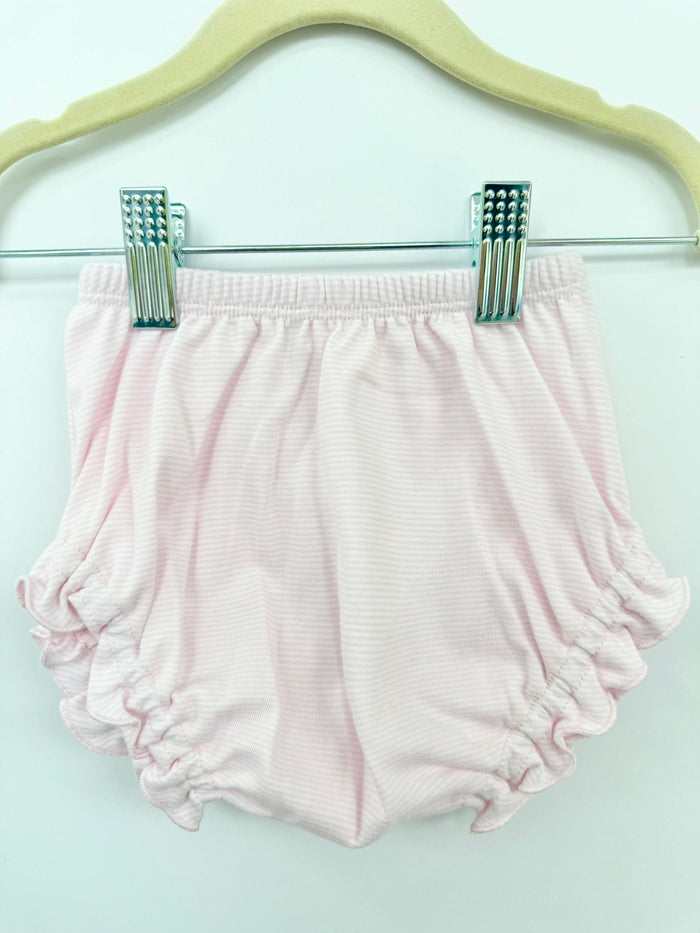 Luigi - Ruffle Diaper Cover - Baby Pink Stripe
