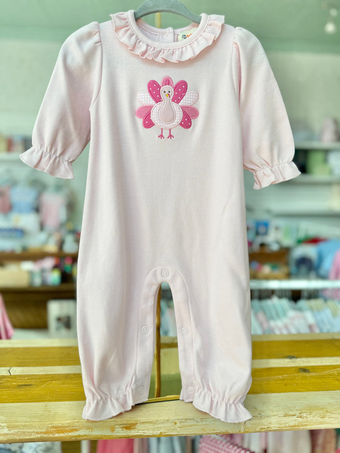 Luigi - Ruffle Playsuit - Pink Turkey