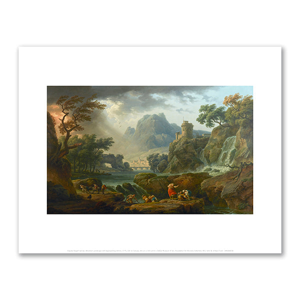 Claude-Joseph Vernet, Mountain Landscape with Approaching Storm, 1775, Dallas Museum of Art. Fine Art Prints in various sizes by Museums.Co