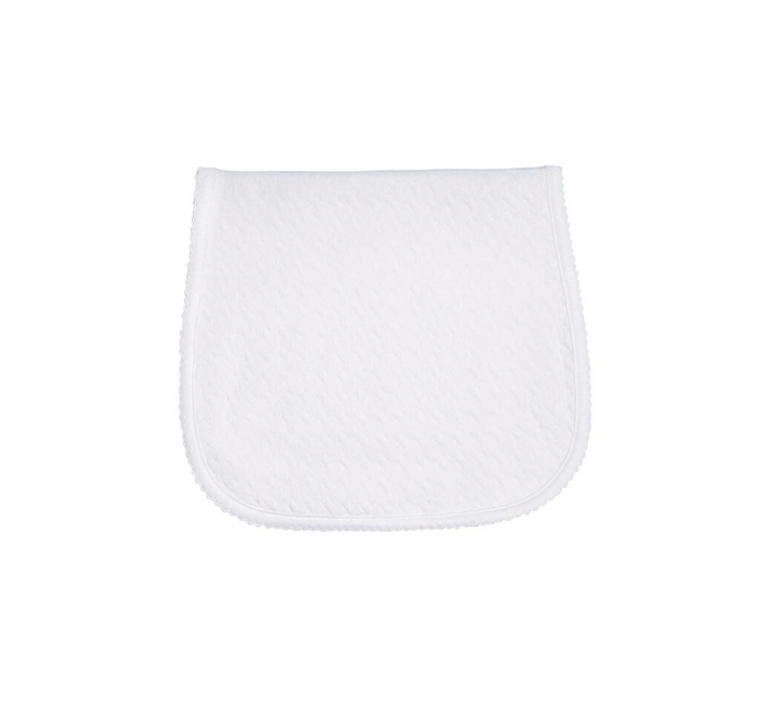 Nella Pima - Burp Cloth - White Trim