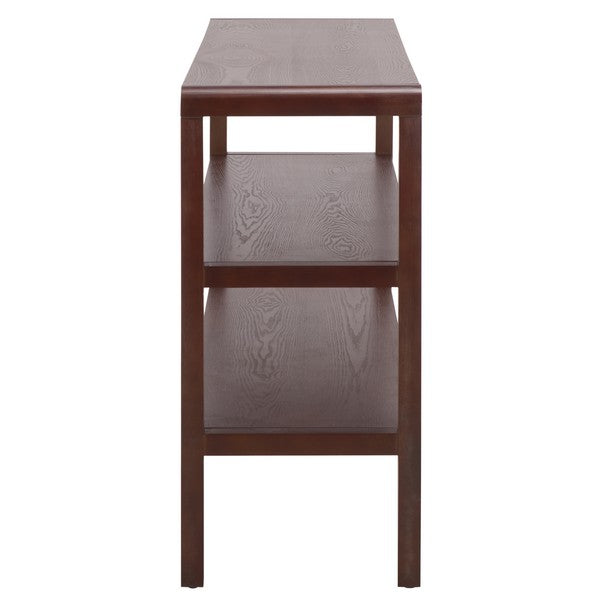 Omara 2 Shelf Console Table in Walnut