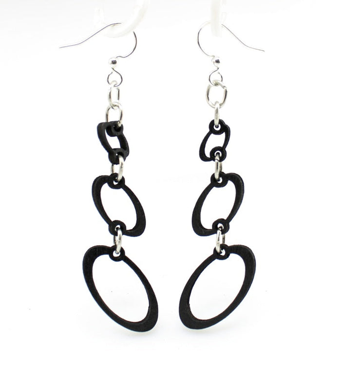 Orbital concentric ring dangle earrings, eco-friendly jewelry made in USA